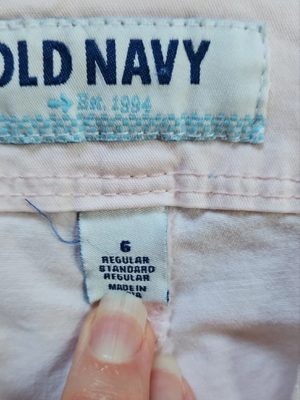 Old Navy Light Pink Casual Chino Shorts Size 6